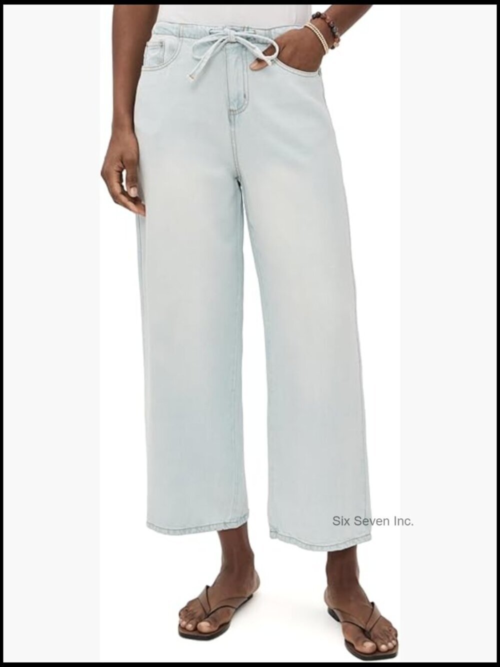 Women's Lounge Denim Crop Pants - Lightweight, Non-Stretch, 5-Pocket Styling